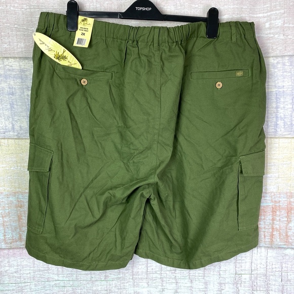 Joe Marlin Mens Tan Canvas Cargo Shorts - Picture 3 of 6